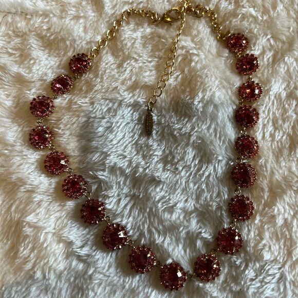 NEW NATASHA Red Crystals Necklace Lobster Clasp - Picture 6 of 7